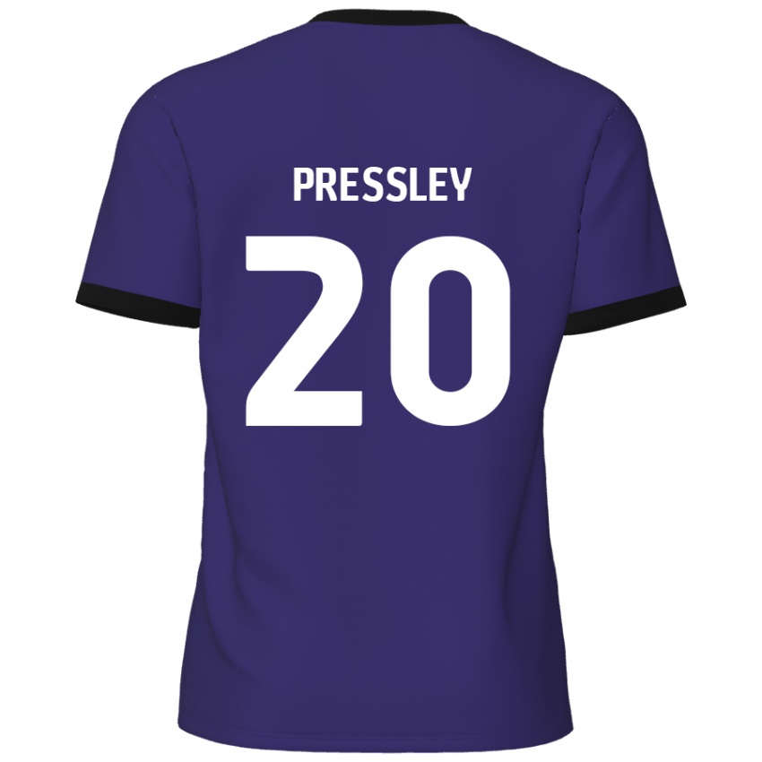 Niño Camiseta Aaron Pressley #20 Púrpura 2ª Equipación 2024/25 La Camisa México