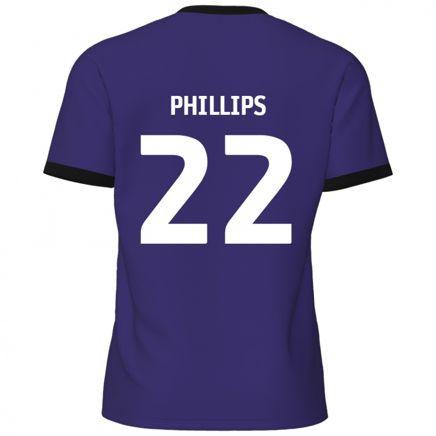 Niño Camiseta Daniel Phillips #22 Púrpura 2ª Equipación 2024/25 La Camisa México