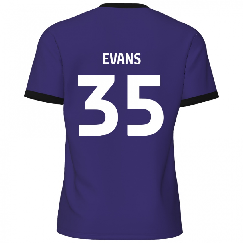 Niño Camiseta Makise Evans #35 Púrpura 2ª Equipación 2024/25 La Camisa México