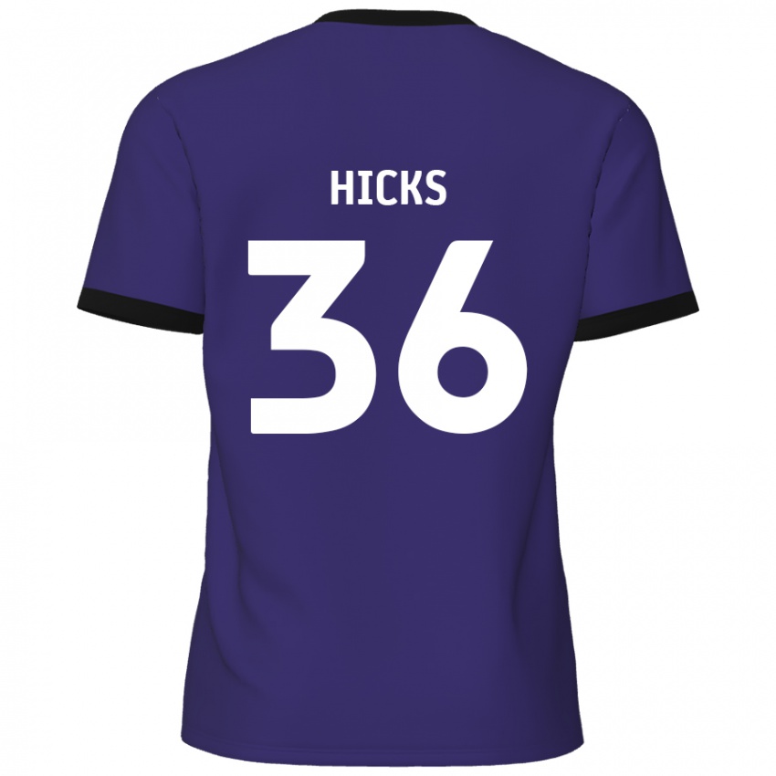 Niño Camiseta David Hicks #36 Púrpura 2ª Equipación 2024/25 La Camisa México