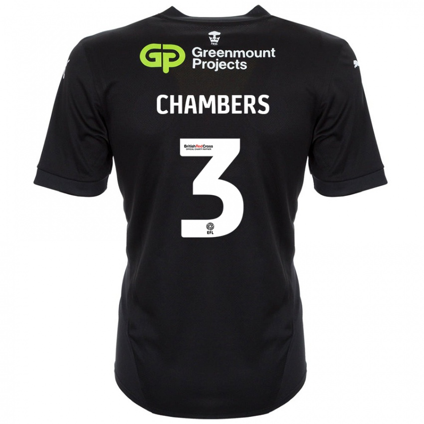 Niño Camiseta Luke Chambers #3 Negro 2ª Equipación 2024/25 La Camisa México