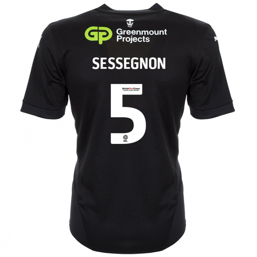 Niño Camiseta Steven Sessegnon #5 Negro 2ª Equipación 2024/25 La Camisa México