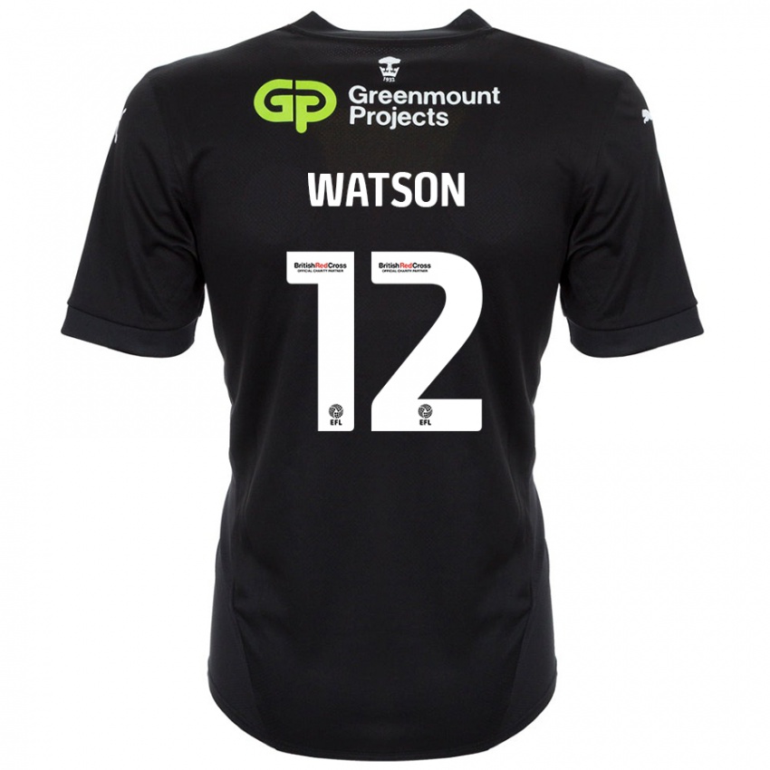 Niño Camiseta Tom Watson #12 Negro 2ª Equipación 2024/25 La Camisa México