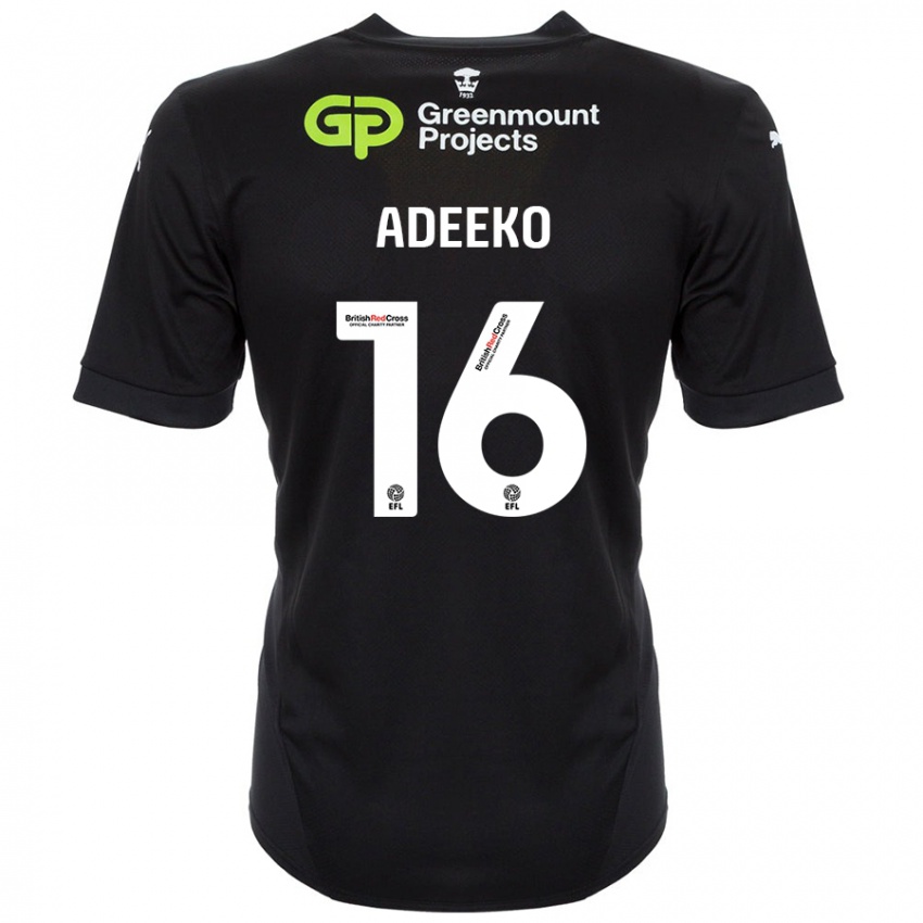 Niño Camiseta Baba Adeeko #16 Negro 2ª Equipación 2024/25 La Camisa México