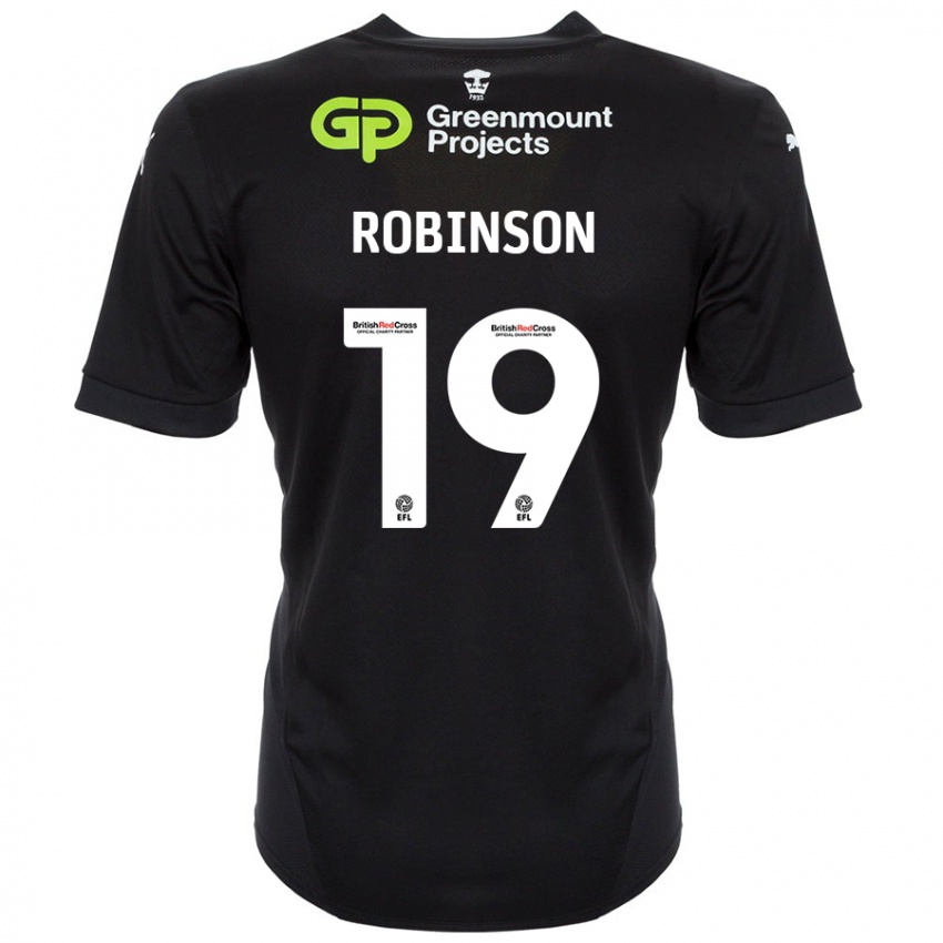 Niño Camiseta Luke Robinson #19 Negro 2ª Equipación 2024/25 La Camisa México