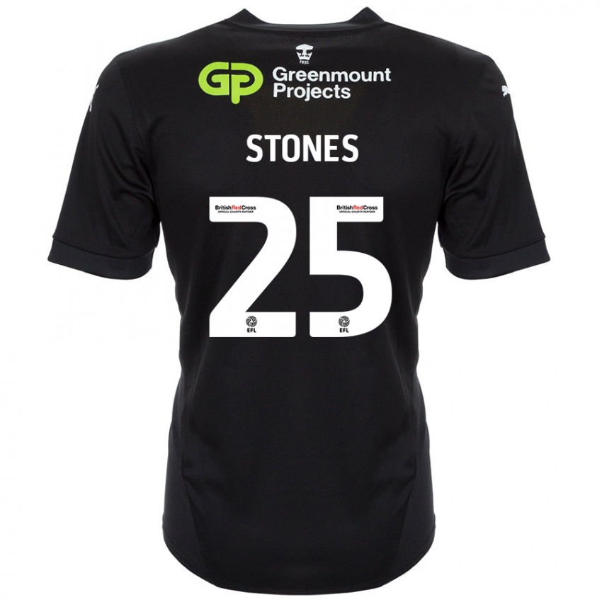 Niño Camiseta Josh Stones #25 Negro 2ª Equipación 2024/25 La Camisa México