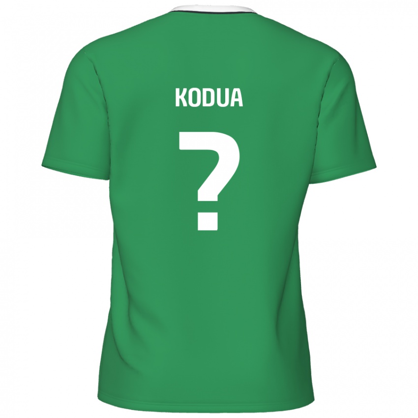 Niño Camiseta Gideon Kodua #0 Verde Rayas Blancas 2ª Equipación 2024/25 La Camisa México