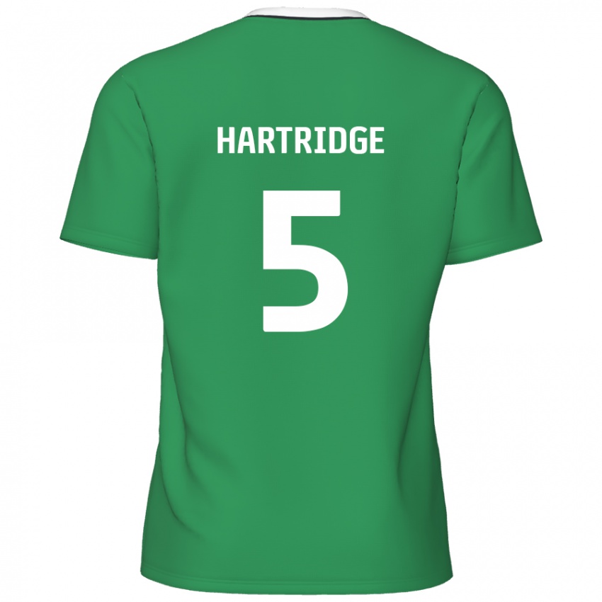 Niño Camiseta Alex Hartridge #5 Verde Rayas Blancas 2ª Equipación 2024/25 La Camisa México