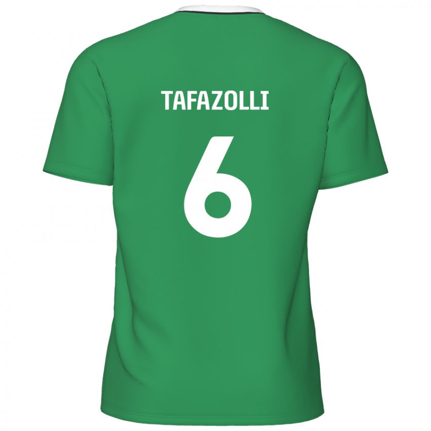 Niño Camiseta Ryan Tafazolli #6 Verde Rayas Blancas 2ª Equipación 2024/25 La Camisa México