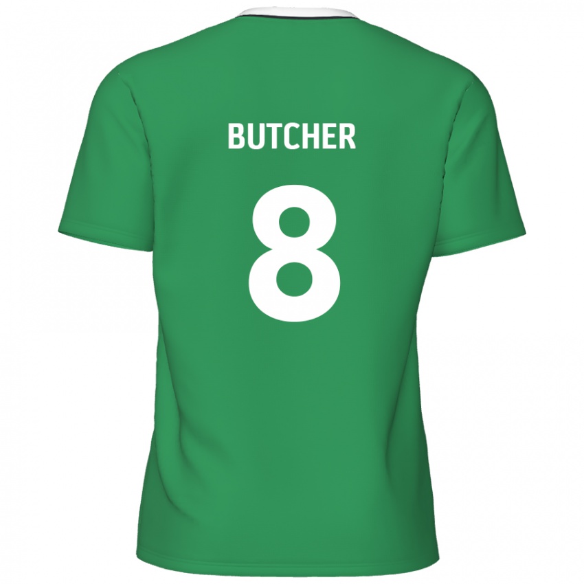 Niño Camiseta Matt Butcher #8 Verde Rayas Blancas 2ª Equipación 2024/25 La Camisa México