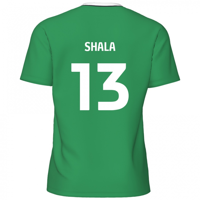 Niño Camiseta Laurence Shala #13 Verde Rayas Blancas 2ª Equipación 2024/25 La Camisa México