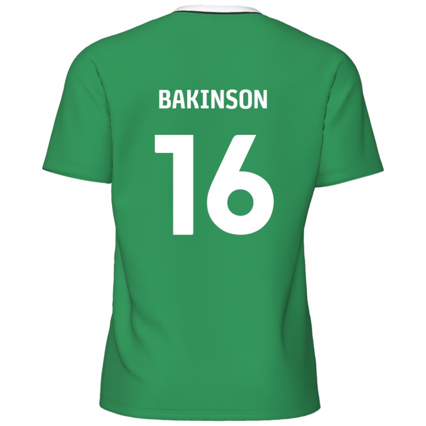 Niño Camiseta Tyreeq Bakinson #16 Verde Rayas Blancas 2ª Equipación 2024/25 La Camisa México