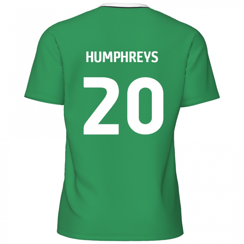 Niño Camiseta Cameron Humphreys #20 Verde Rayas Blancas 2ª Equipación 2024/25 La Camisa México