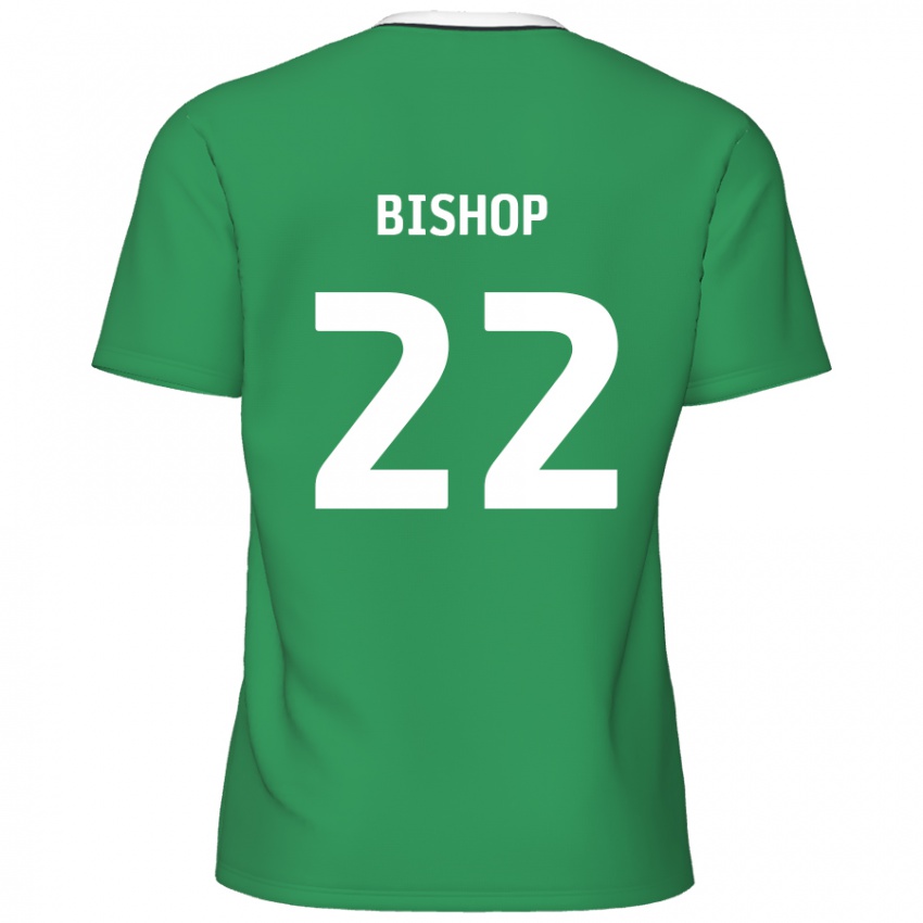 Niño Camiseta Nathan Bishop #22 Verde Rayas Blancas 2ª Equipación 2024/25 La Camisa México