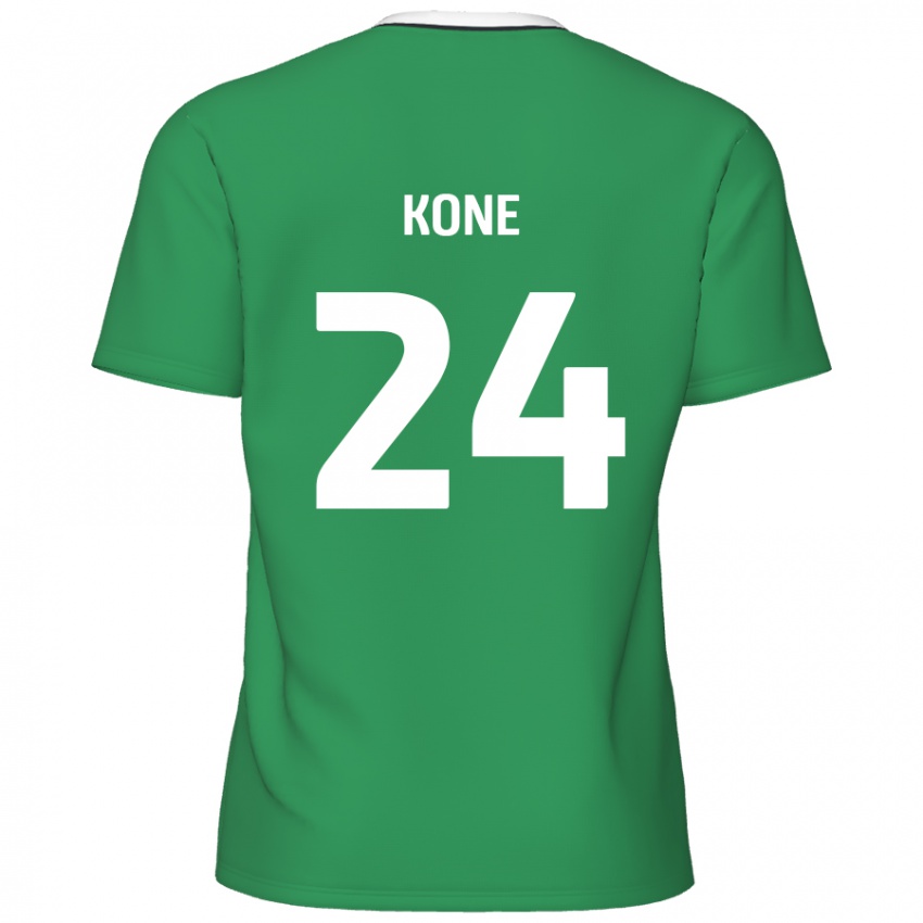 Niño Camiseta Richard Kone #24 Verde Rayas Blancas 2ª Equipación 2024/25 La Camisa México