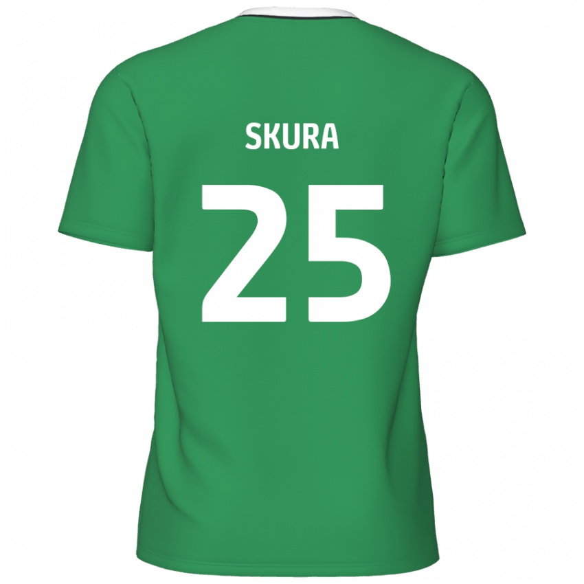 Niño Camiseta Declan Skura #25 Verde Rayas Blancas 2ª Equipación 2024/25 La Camisa México