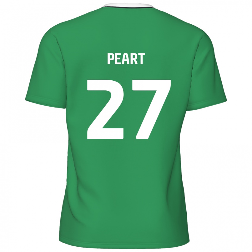 Niño Camiseta Brody Peart #27 Verde Rayas Blancas 2ª Equipación 2024/25 La Camisa México