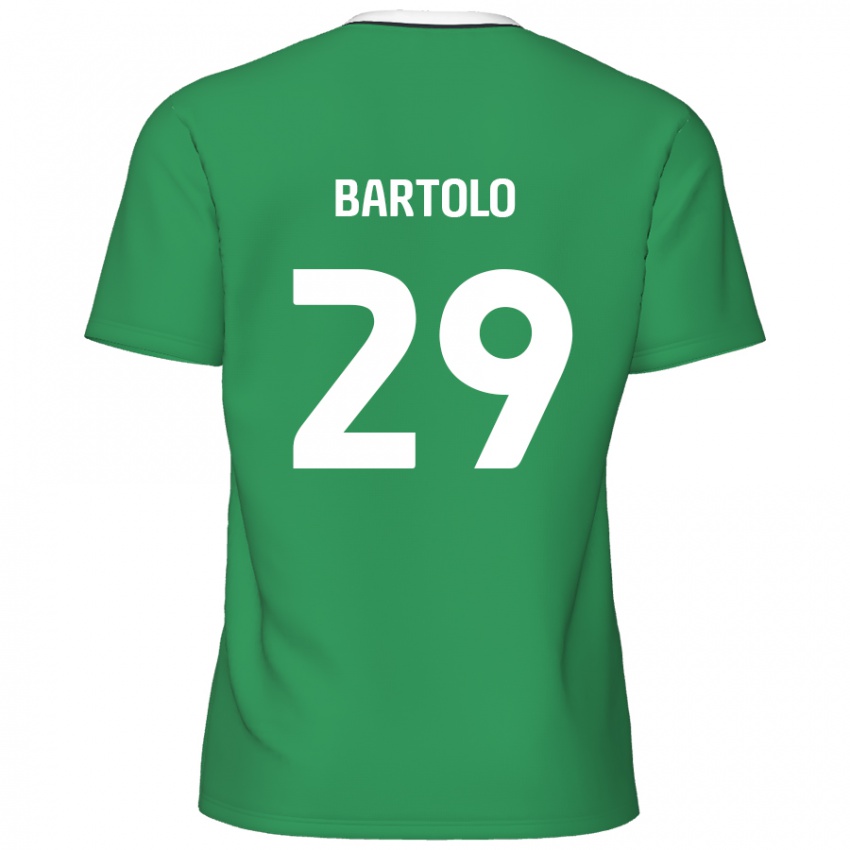 Niño Camiseta Jaiden Bartolo #29 Verde Rayas Blancas 2ª Equipación 2024/25 La Camisa México