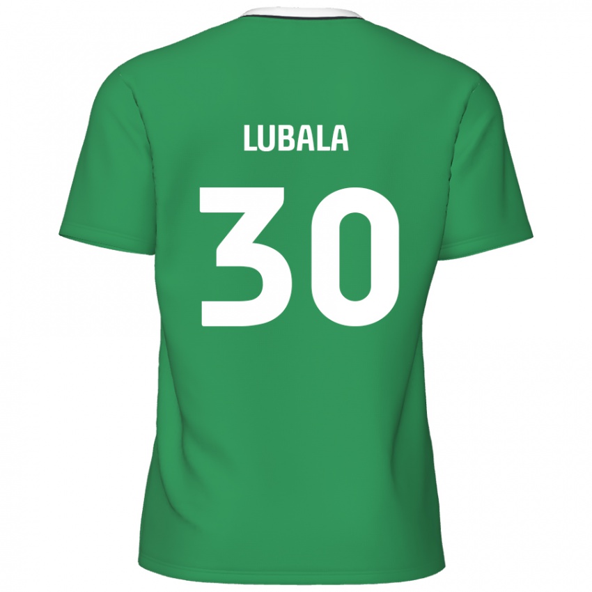 Niño Camiseta Bez Lubala #30 Verde Rayas Blancas 2ª Equipación 2024/25 La Camisa México