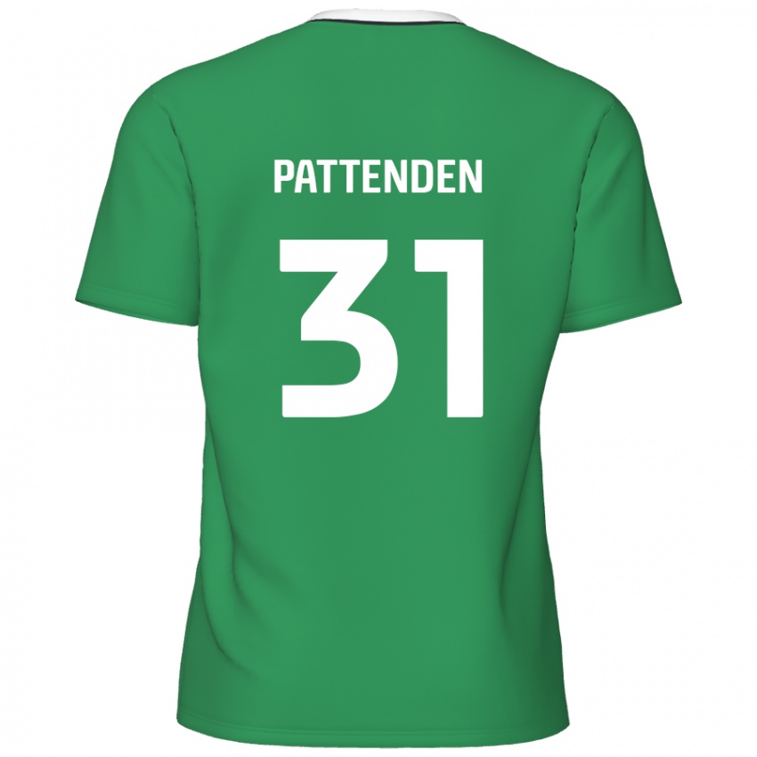 Niño Camiseta Jasper Pattenden #31 Verde Rayas Blancas 2ª Equipación 2024/25 La Camisa México