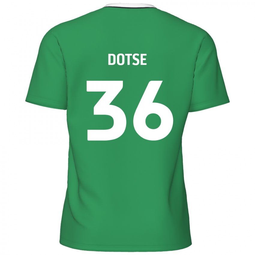 Niño Camiseta Jahiem Dotse #36 Verde Rayas Blancas 2ª Equipación 2024/25 La Camisa México