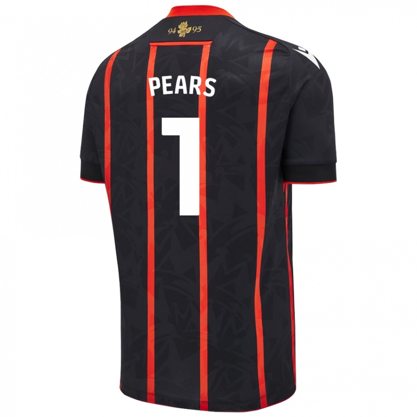 Niño Camiseta Aynsley Pears #1 Negro Rojo 2ª Equipación 2024/25 La Camisa México