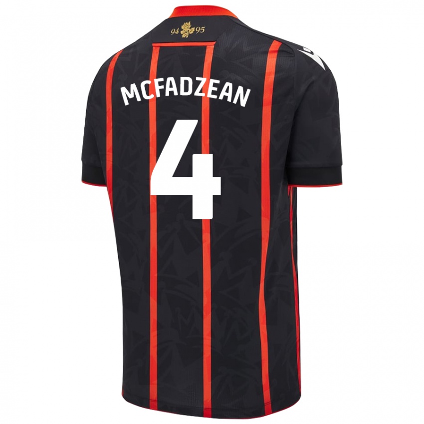 Niño Camiseta Kyle Mcfadzean #4 Negro Rojo 2ª Equipación 2024/25 La Camisa México