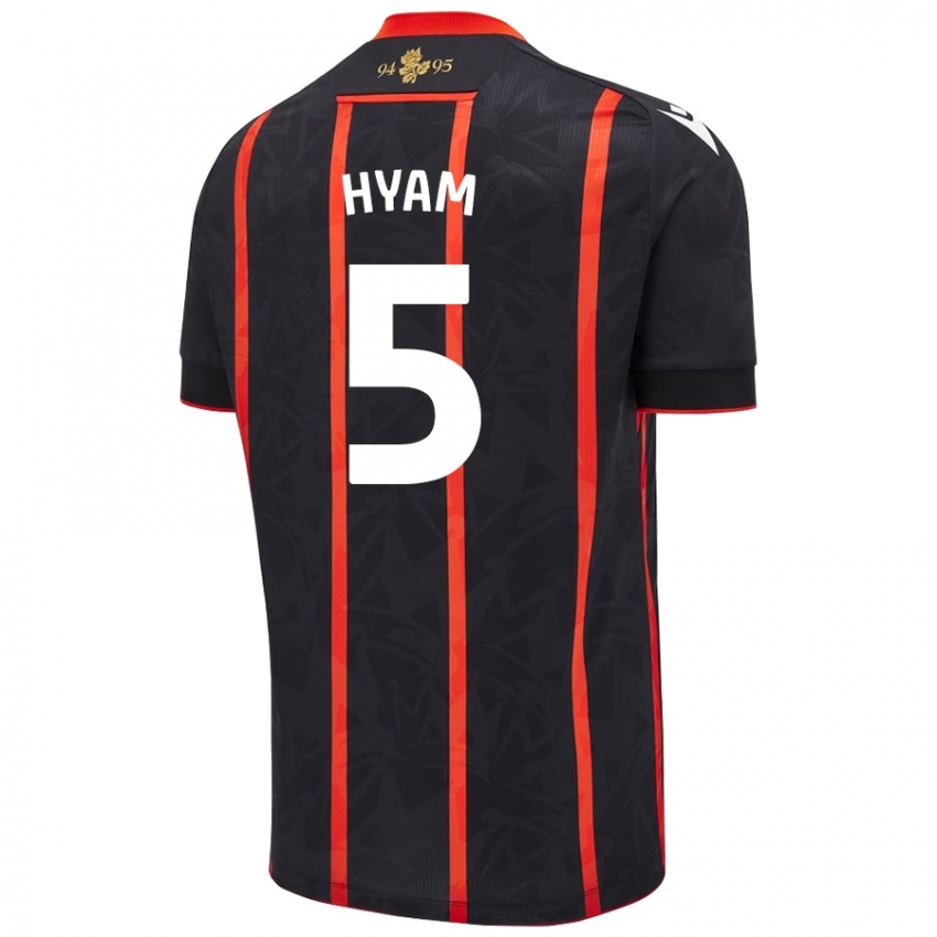 Niño Camiseta Dominic Hyam #5 Negro Rojo 2ª Equipación 2024/25 La Camisa México