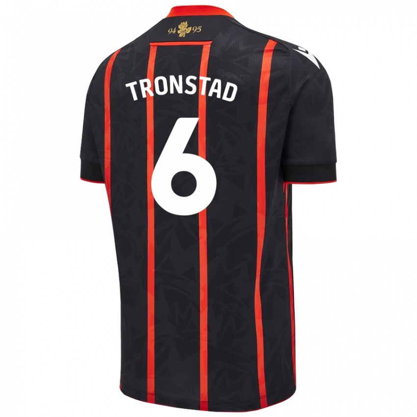 Niño Camiseta Sondre Tronstad #6 Negro Rojo 2ª Equipación 2024/25 La Camisa México