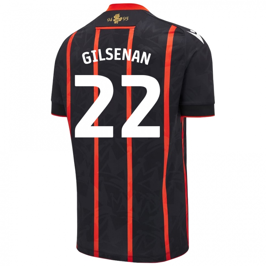 Niño Camiseta Zak Gilsenan #22 Negro Rojo 2ª Equipación 2024/25 La Camisa México