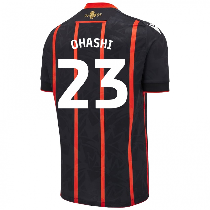 Niño Camiseta Yuki Ohashi #23 Negro Rojo 2ª Equipación 2024/25 La Camisa México