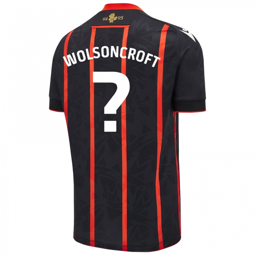 Niño Camiseta Blake Wolsoncroft #0 Negro Rojo 2ª Equipación 2024/25 La Camisa México