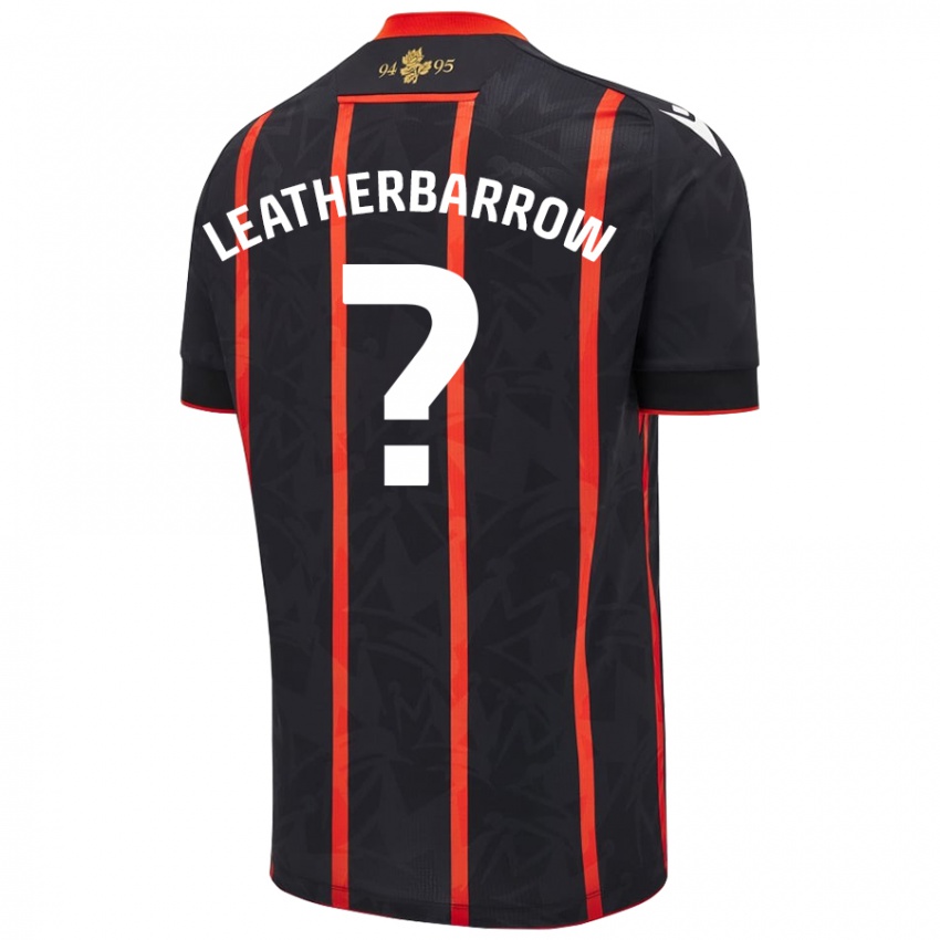 Niño Camiseta Freddie Leatherbarrow #0 Negro Rojo 2ª Equipación 2024/25 La Camisa México