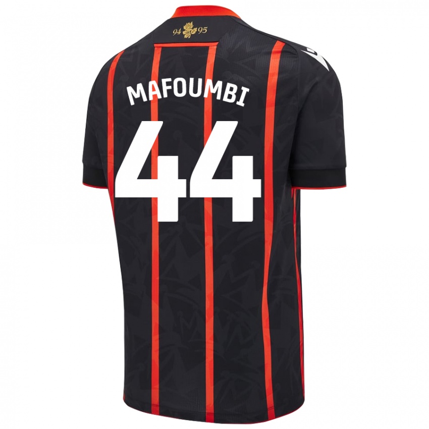 Niño Camiseta Exaucé Mafoumbi #44 Negro Rojo 2ª Equipación 2024/25 La Camisa México