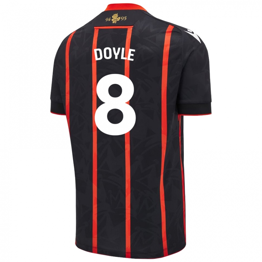 Niño Camiseta Emma Doyle #8 Negro Rojo 2ª Equipación 2024/25 La Camisa México