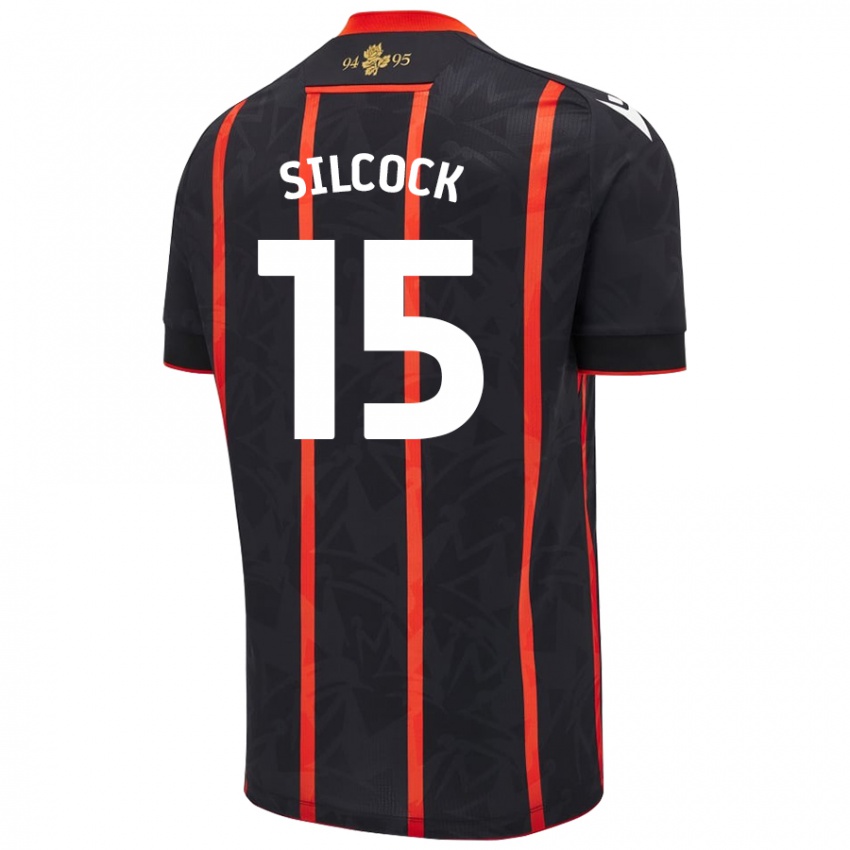 Niño Camiseta Hannah Silcock #15 Negro Rojo 2ª Equipación 2024/25 La Camisa México