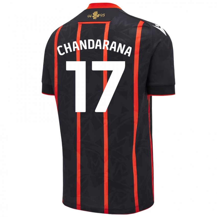 Niño Camiseta Millie Chandarana #17 Negro Rojo 2ª Equipación 2024/25 La Camisa México