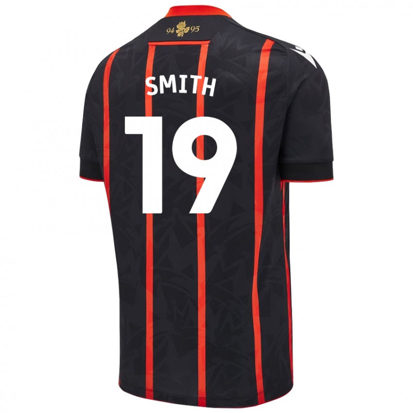 Niño Camiseta Evie Smith #19 Negro Rojo 2ª Equipación 2024/25 La Camisa México