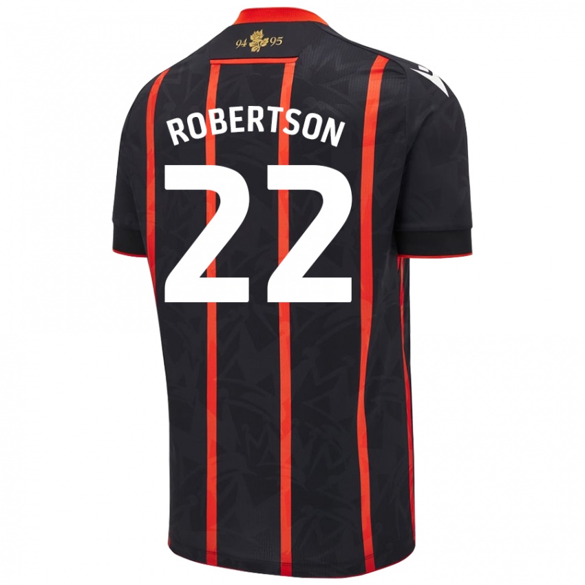 Niño Camiseta Millie Robertson #22 Negro Rojo 2ª Equipación 2024/25 La Camisa México