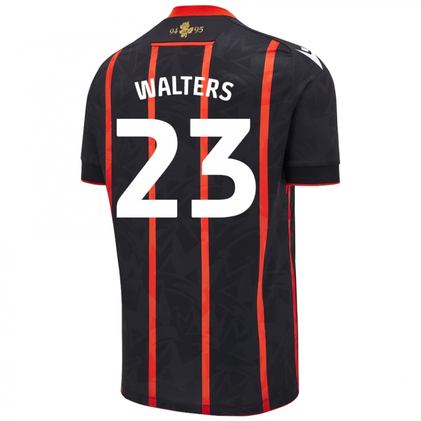 Niño Camiseta Georgia Walters #23 Negro Rojo 2ª Equipación 2024/25 La Camisa México