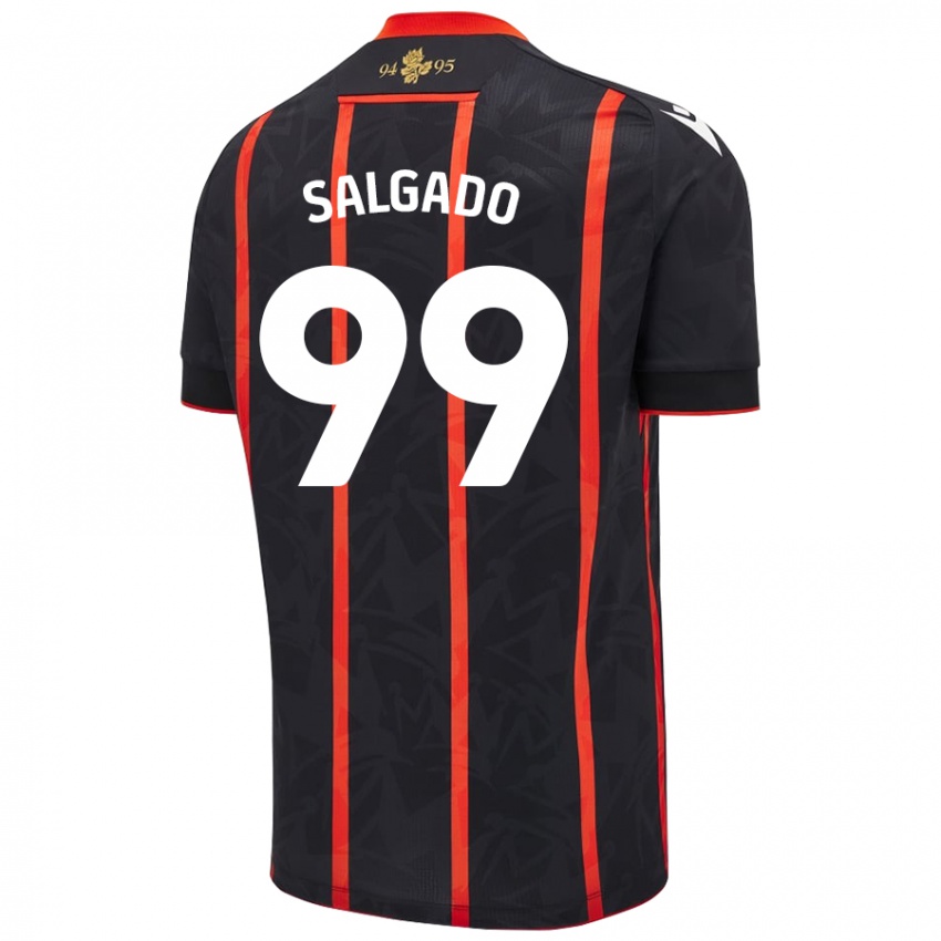 Niño Camiseta Shanell Salgado #99 Negro Rojo 2ª Equipación 2024/25 La Camisa México