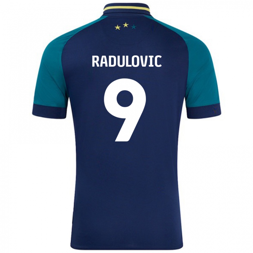 Niño Camiseta Bojan Radulovic #9 Azul Marino Verde Oscuro 2ª Equipación 2024/25 La Camisa México