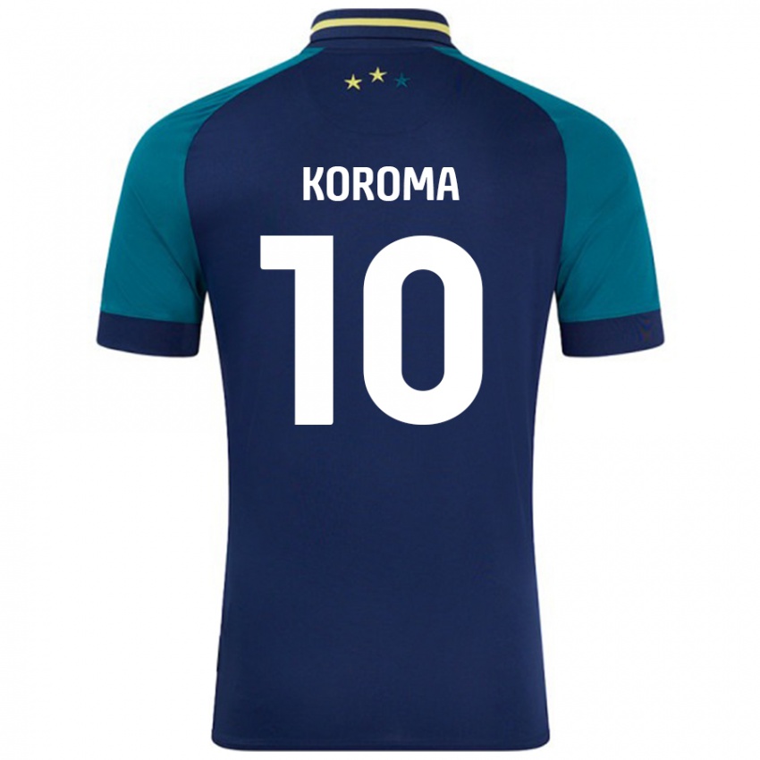 Niño Camiseta Josh Koroma #10 Azul Marino Verde Oscuro 2ª Equipación 2024/25 La Camisa México