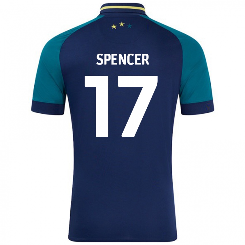 Niño Camiseta Brodie Spencer #17 Azul Marino Verde Oscuro 2ª Equipación 2024/25 La Camisa México