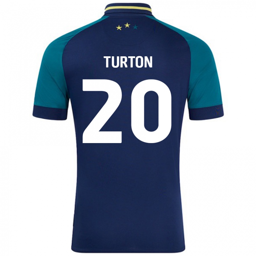 Niño Camiseta Ollie Turton #20 Azul Marino Verde Oscuro 2ª Equipación 2024/25 La Camisa México