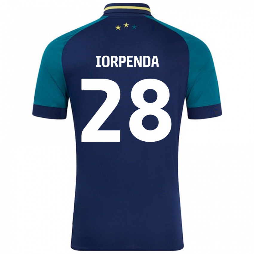 Niño Camiseta Tom Iorpenda #28 Azul Marino Verde Oscuro 2ª Equipación 2024/25 La Camisa México