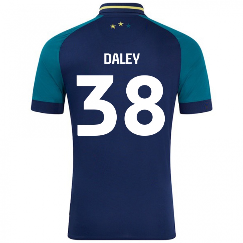 Niño Camiseta Luke Daley #38 Azul Marino Verde Oscuro 2ª Equipación 2024/25 La Camisa México