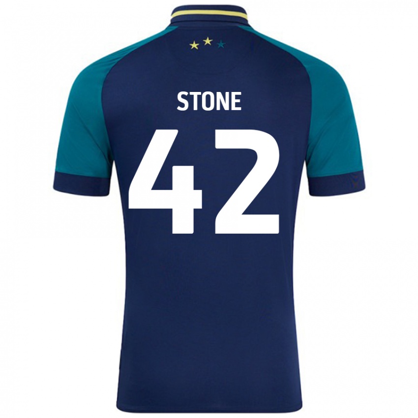 Niño Camiseta Michael Stone #42 Azul Marino Verde Oscuro 2ª Equipación 2024/25 La Camisa México