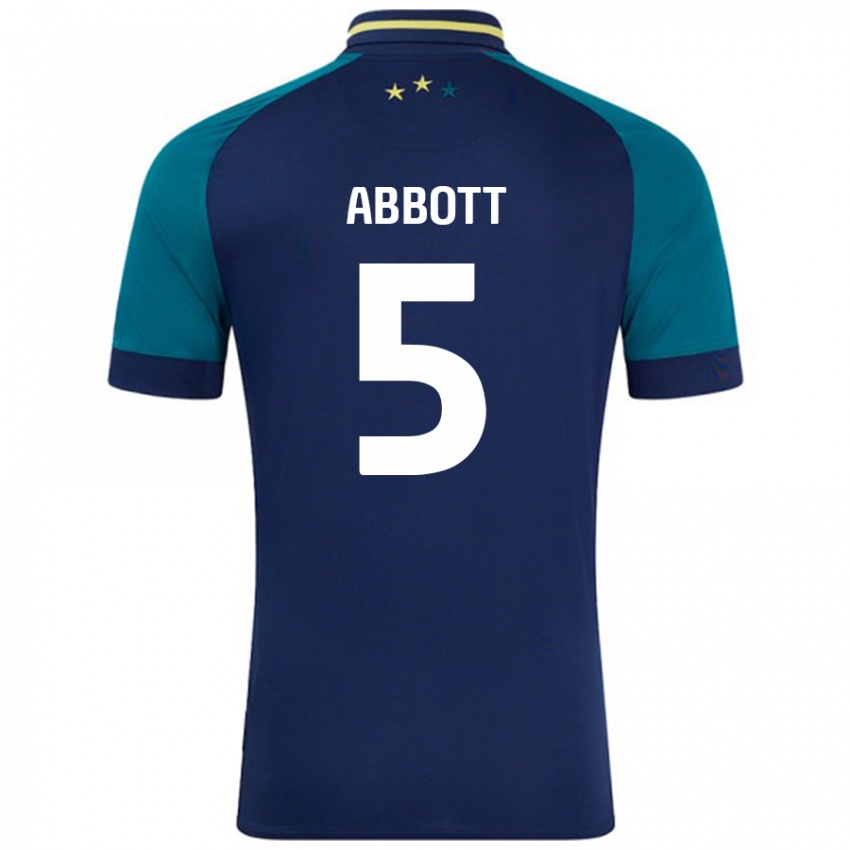 Niño Camiseta Vicky Abbott #5 Azul Marino Verde Oscuro 2ª Equipación 2024/25 La Camisa México