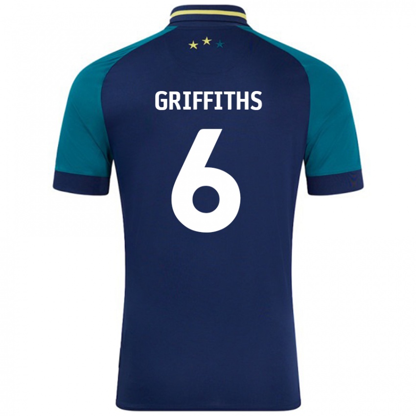 Niño Camiseta Lauren Griffiths #6 Azul Marino Verde Oscuro 2ª Equipación 2024/25 La Camisa México